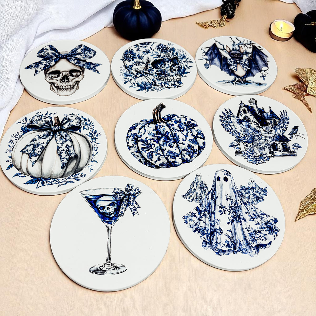 Where to find designer Halloween coasters
How to decorate for sophisticated Halloween party